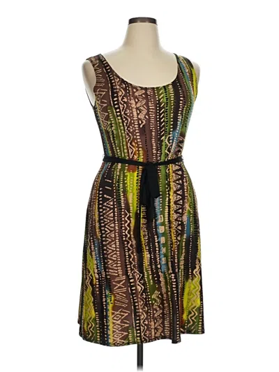Pre-owned Sunny Leigh Cocktail Dress In Brown