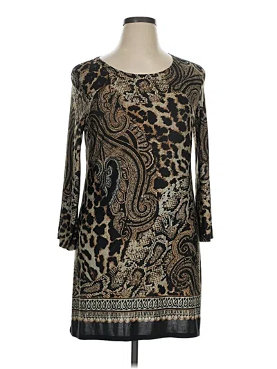 Pre-owned Sunny Leigh Cocktail Dress In Brown