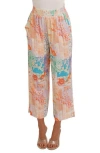 Sunny Leigh Crop Pull-on Pants In Multi