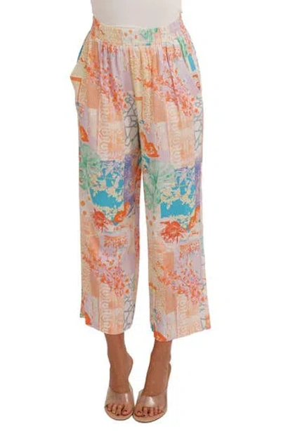 Sunny Leigh Crop Pull-on Pants In Multi