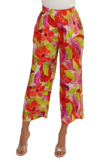 Sunny Leigh Crop Pull-on Pants In Multi