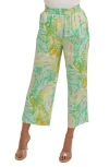 Sunny Leigh Crop Pull-on Pants In Pink