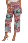 Sunny Leigh Crop Pull-on Pants In Multi