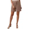 Sunny Leigh Eyelet Shorts In Brown