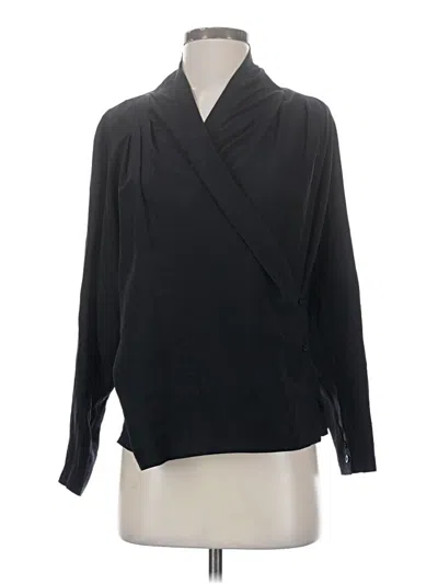 Pre-owned Sunny Leigh Long Sleeve Blouse In Black