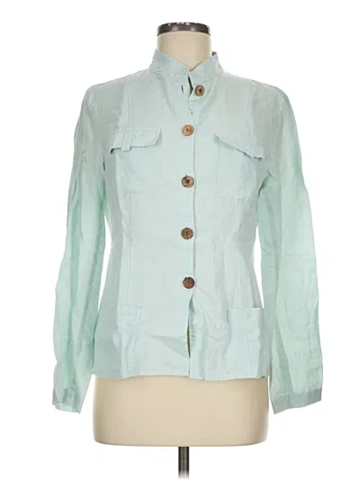 Pre-owned Sunny Leigh Long Sleeve Button Down Shirt In Teal