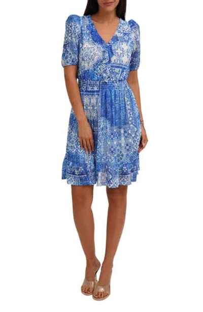 Sunny Leigh Ruffle Trim Mesh Dress In Itln Ptwrk