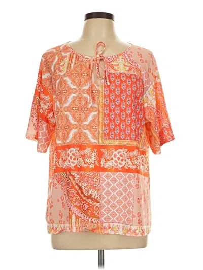 Pre-owned Sunny Leigh Short Sleeve T-shirt In Orange