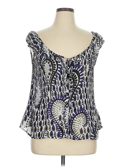 Pre-owned Sunny Leigh Sleeveless Blouse In Blue