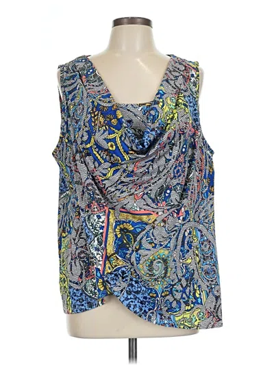 Pre-owned Sunny Leigh Sleeveless Blouse In Blue