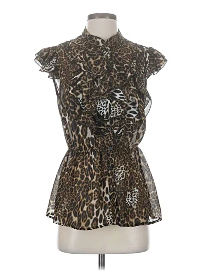 Pre-owned Sunny Leigh Sleeveless Blouse In Brown