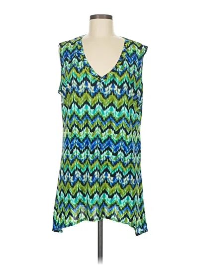 Pre-owned Sunny Leigh Sleeveless Blouse In Green