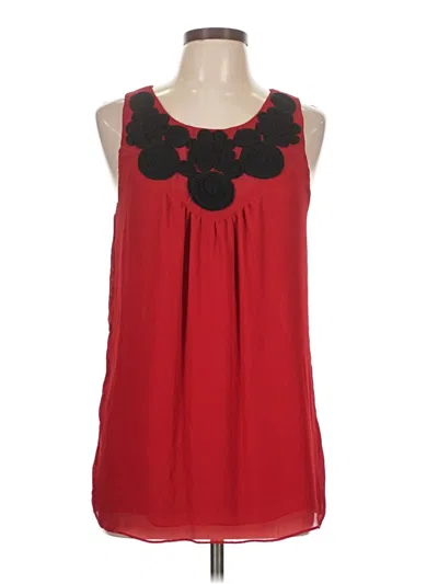 Pre-owned Sunny Leigh Sleeveless Blouse In Red