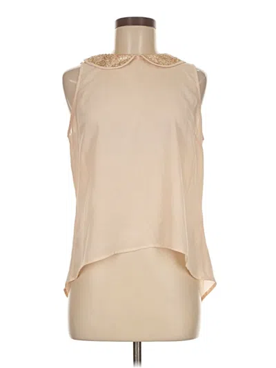 Pre-owned Sunny Leigh Sleeveless Blouse In Tan
