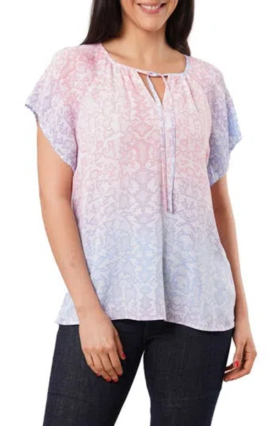 Sunny Leigh Tie Front Short Sleeve Top