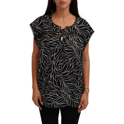 Sunny Leigh Tie Keyhole Cap Sleeve Top In Black