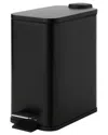 Sunny Point Sunnypoint 5 Liter / 1.32 Gallon Soft Close Rectangle Waste Basket In Black