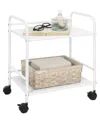 SUNNY POINT SUNNYPOINT 2-TIER METAL ROLLING UTILITY CART