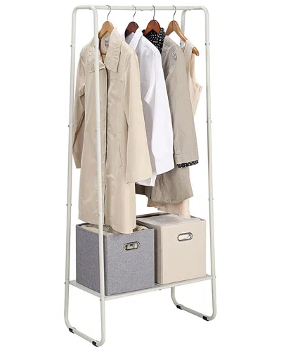 Sunny Point Sunnypoint Freestanding Clothes Garment Rack In White