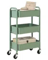 SUNNY POINT SUNNYPOINT METAL COMPACT 3 -TIER ROLLING CART