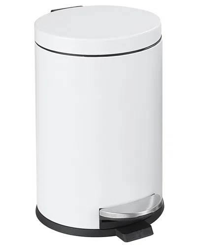 Sunny Point Sunnypoint Round Trash Can In White