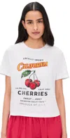Sunny Somewhere Cherries Everyday Tee White In White