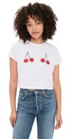 Sunny Somewhere Cherry Picking Tee White In White