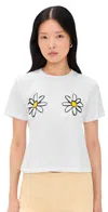 Sunny Somewhere Fresh As A Daisy Tee White In White