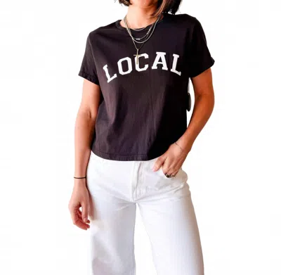 Sunny Somewhere Local-tiny Tee In Black