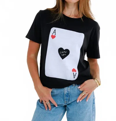 Sunny Somewhere Lucky You Everyday Tee In Vintage Black
