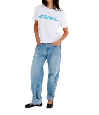 Sunny Somewhere Saint Moritz Switzerland Everyday Tee In White