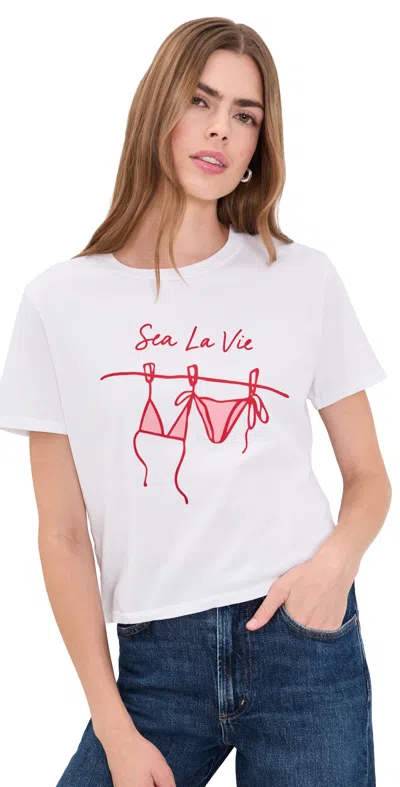 Sunny Somewhere Sea La Vie Everyday Tee White