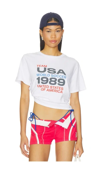 Sunny Somewhere Team Usa World Soccer Tee In 화이트