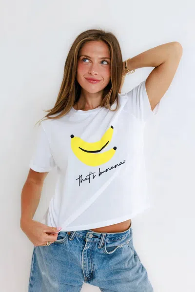 Sunny Somewhere That's Bananas T-shirt In White