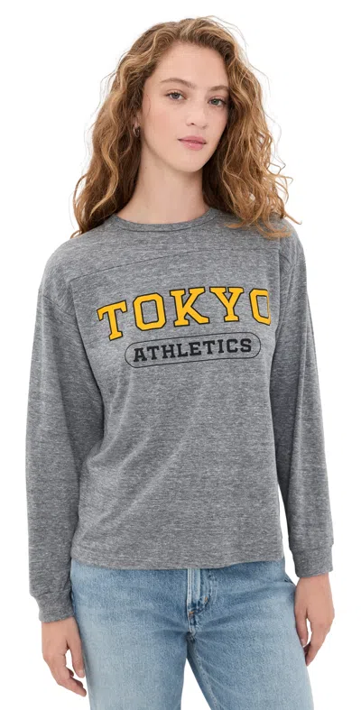 Sunny Somewhere Tokyo Athletics Long Sleeve Tee Heather Grey