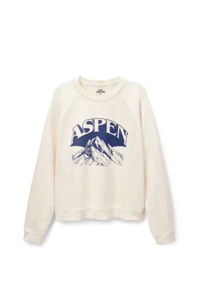 Sunny Somewhere Women's Aspen Raglan Long Sleeve Sweatshirt In Beige In Neutral