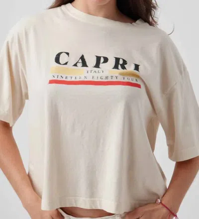 Sunny Somewhere Women's Capri Boyrfriend Tee In Beige In Neutral