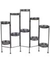 Sunnydaze Indoor/outdoor Steel 10-tiered Folding Succulent Flower Plant Display Stand - 52" - Bronze In Black