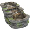 Sunnydaze Shale Falls Outdoor Fountain With Led Lights