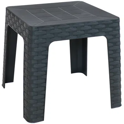 SUNNYDAZE 18" SQUARE POLYPROPYLENE INDOOR/OUTDOOR PATIO SIDE TABLE