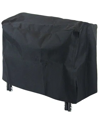Sunnydaze 2-foot Decorative Log Rack Cover: Durable Weather Resistant Pvc In Black