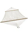 Sunnydaze 2-person Cotton Spreader Bar Rope Hammock In Off-white