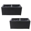 Sunnydaze 2-section Rectangle Polyrattan Indoor Planters - 21.5" W X 11.5" D X 9.25" H - 2-pack
