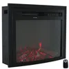 SUNNYDAZE 23-IN CONTEMPORARY COMFORT INDOOR ELECTRIC FIREPLACE RECESSED INSERT WITH LED LIGHTS - BLACK FINISH