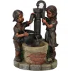 Sunnydaze 24"h Electric Polyresin Jack And Jill At Farmhouse Pump And Well Outdoor Water Fountain