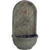 Sunnydaze 26"h Solar-powered With Battery Pack Polystone Messina Outdoor Wall-mount Water Fountain