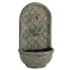 Sunnydaze 26"h Solar-powered With Battery Pack Polystone Messina Outdoor Wall-mount Water Fountain
