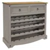 Sunnydaze 28-bottle Freestanding Wine Rack - Solid Pine - Gray - 34.5"