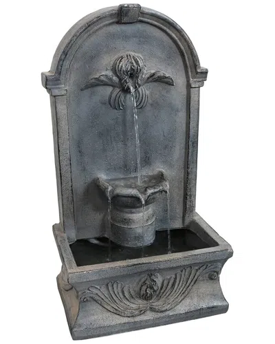 Sunnydaze 28in Electric French-inspired Outdoor Wall-mount Water Fountain In Gray