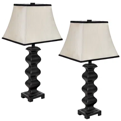 Sunnydaze 29" H Stately Shapes Resin Accent Table Lamps Set Of 2